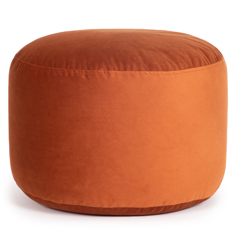 Franka Velvet Ottoman, Brick Velvet
