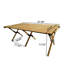 Table de patio pliable en bois de hêtre naturel pour les repas à l'extérieur et à l'intérieur, le camping, le pique-nique, la fête, les voyages, le barbecue, solide pour les rassemblements dans la cour arrière, Rv, espace de vie à la maison