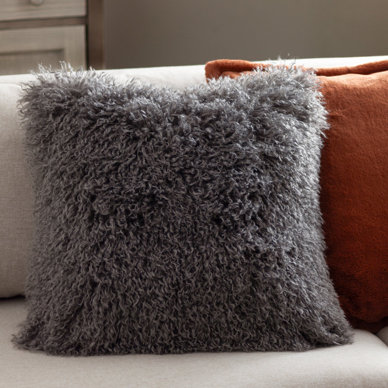 Rowan Cushion Cover Square Throw Pillow Cover, Green, Cover/Insert