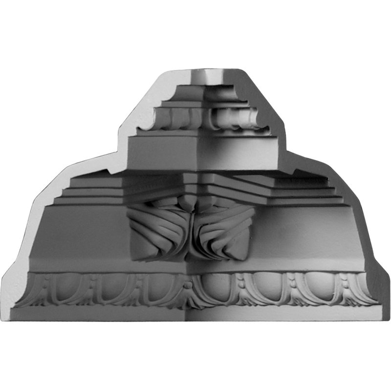 White Polyurethane Decorative Crown Moulding Inside Corner Block