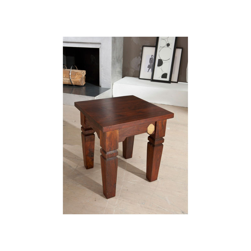 Oxford Solid Wood Accent Stool, Nougat