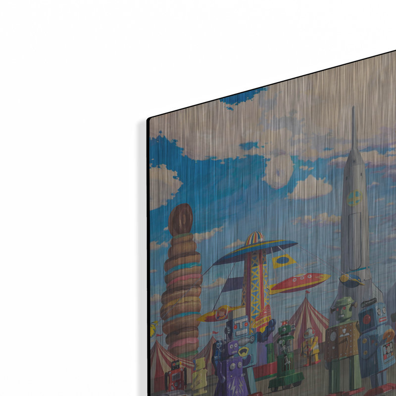 Fairgrounds' by Eric Joyner, Metal Wall Art, 12" H x 24" W