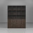 Modern MDF And Aluminum Frame Bookcase With 4 Tempered Glass Doors, 3-Color LED Lighting, And 3 Large Storage Drawers