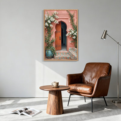 Ensemble de 1 tableau sur toile avec arche florale
