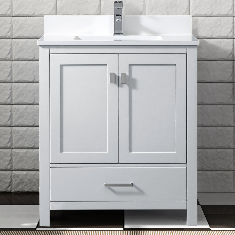 Ensemble de meuble-lavabo simple 30 po Mccaslin, Blanc