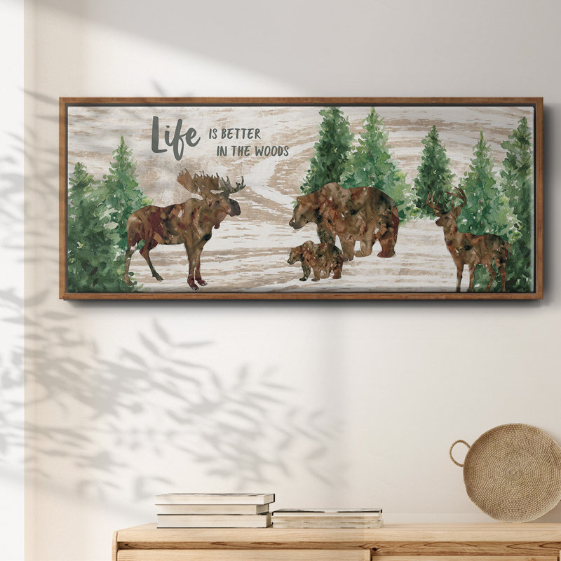 Better in the Woods - Toile avec cadre, H 8 po x l 20 po