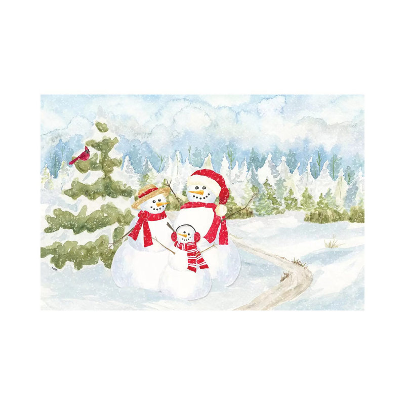 Snowman Wonderland - Family Scene by Tara Reed - No Frame Gallery-Wrapped Canvas Giclée on Canvas