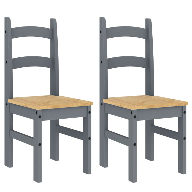 Wogina 45cm H Solid Wood Side Chair, in Grey
