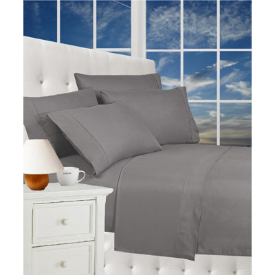 Ensemble de draps en microfibre percale avec drap-housse