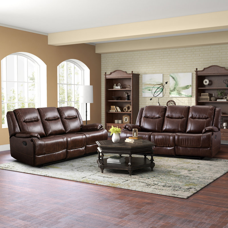 Canapé inclinable en cuir 83,5 po Tercero