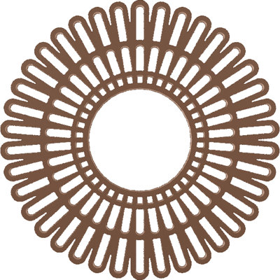 Médaillon de plafond architectural en PVC de qualité architecturale 18 po x P 6,5 po x P 1/2 po