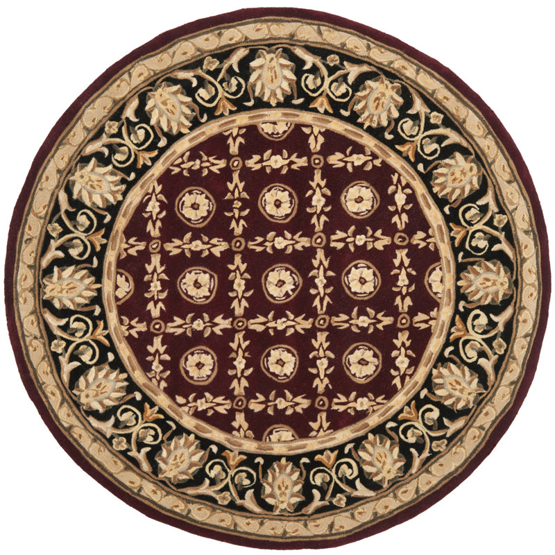 Naples Hand Tufted Wool Pile Oriental Rug, Round 8'