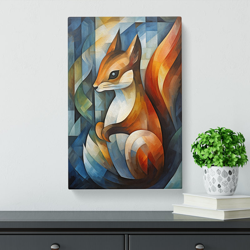 Squirrel Abstract - Wrapped Canvas, 76cm H x 50cm W x 3cm D