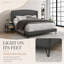 Lit plateforme tapissier Padilla Queen Boucle-1587690129