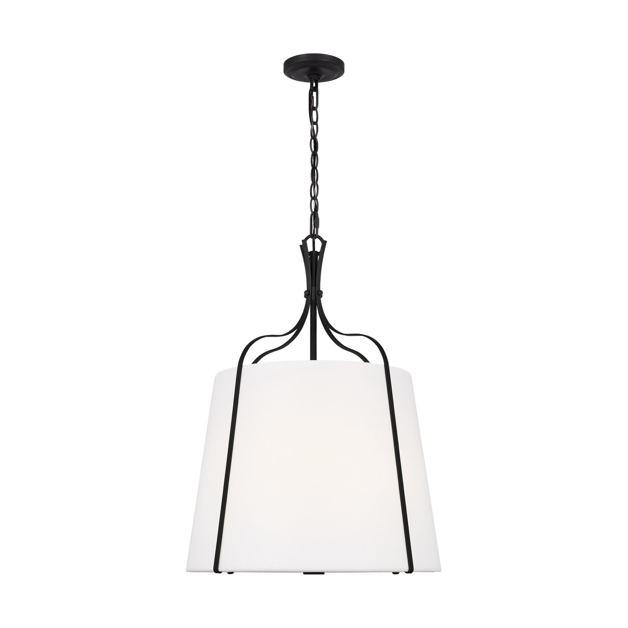 Single Light Dimmable Pendant, 24.75" H x 18.25"W x 18.25" D, Smith Steel