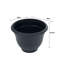 Wham Bell Pot 48cm Round Planter Pack of 4 Slate-679451795
