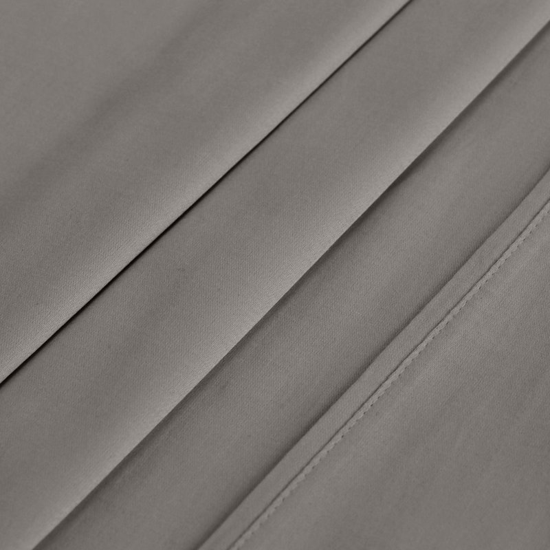 Superior 400 Thread Count Premium Combed Egyptian Cotton Sateen Sheet Set, Full Sheet Set, Gray