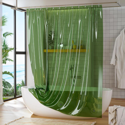 Doublure de rideau de douche imperméable givrée avec aimants et œillets antirouille - Matériau PEVA léger pour la salle de bain