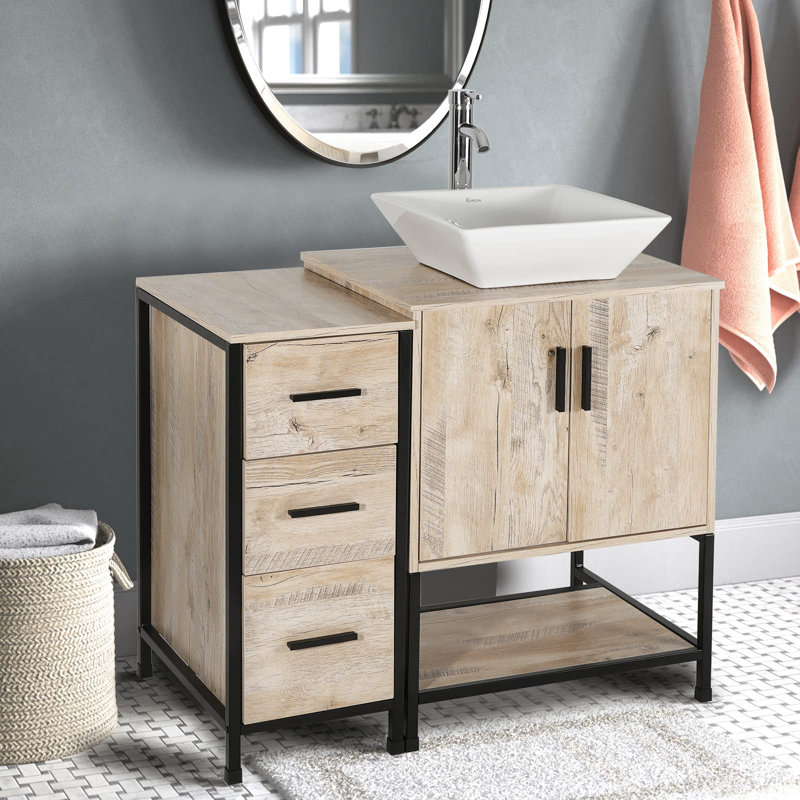 Ensemble de meuble-lavabo simple 36 po Conrado, Chêne, Chêne