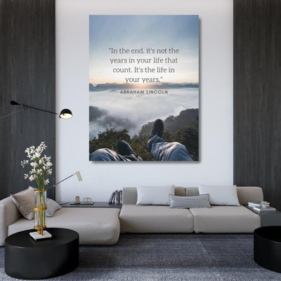 Art sur toile tendue par Trinx ArtsyQuotes: Abraham Lincoln, citation: «La vie dans vos années» ArtsyQuotes-001092