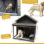 Niche pour chien grise avec peinture solaire et grande porte - Protection d'accès facile - Intérieur spacieux et confortable pour votre animal de compagnie