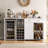 Sideboard With Fridge Space, 69.01" Mini Fridge Cabinet,Long Coffee Bar Cabinet Wine Liquor Cabinet Buffet With Wine Rack Drawer Power Outlet For Kitchen Dining Room, Home Bar 12037D61Aaca4Ec7B06Ac2E753C50Ec4-1446969196