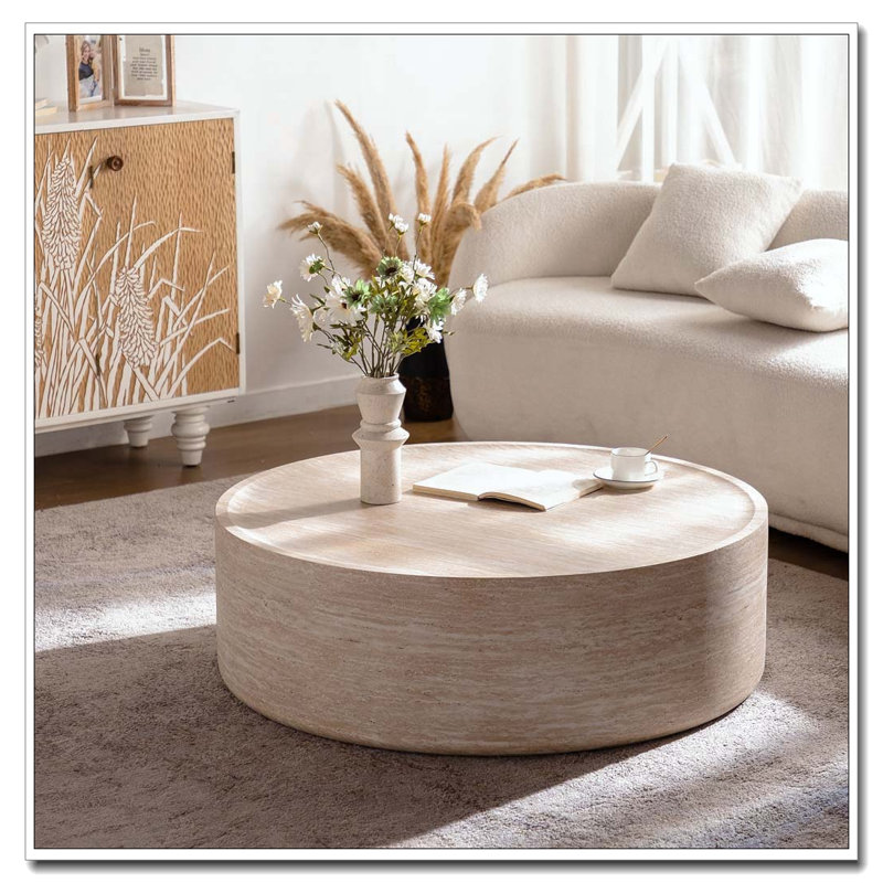 Table basse ronde 39,37 ", 12.01" H x 39.37" L x 39.37" W