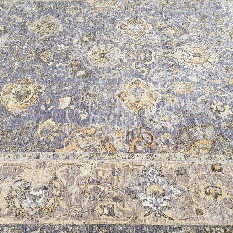 Grey Traditional Wool Rug - 8'3" x 9'7"