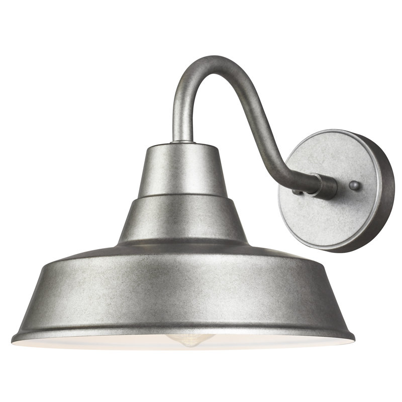 Blakeston Aluminum Wall Light, Weathered Pewter, 10.63" H x 12" W x 12" D, No