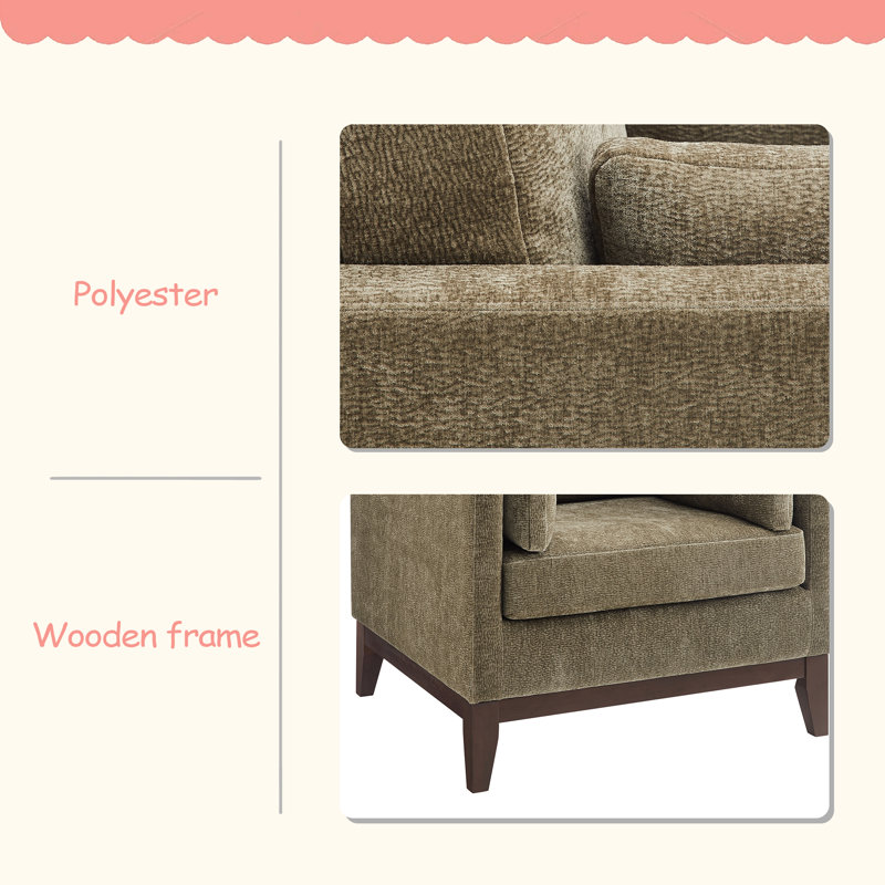 Chaise moderne avec accoudoirs, Vert