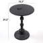Table basse en métal vintage, table d'appoint ronde pour table de chevet et table d'appoint