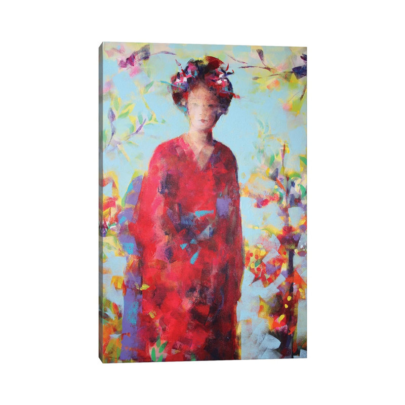 In The Garden by Marina Del Pozo - Wrapped Canvas Painting, 20.32 cm H x 30.48 cm W