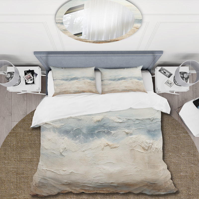 Ensemble de housse de couette Modern Coastal, Housse de couette pour grand lit et 2 taies décor