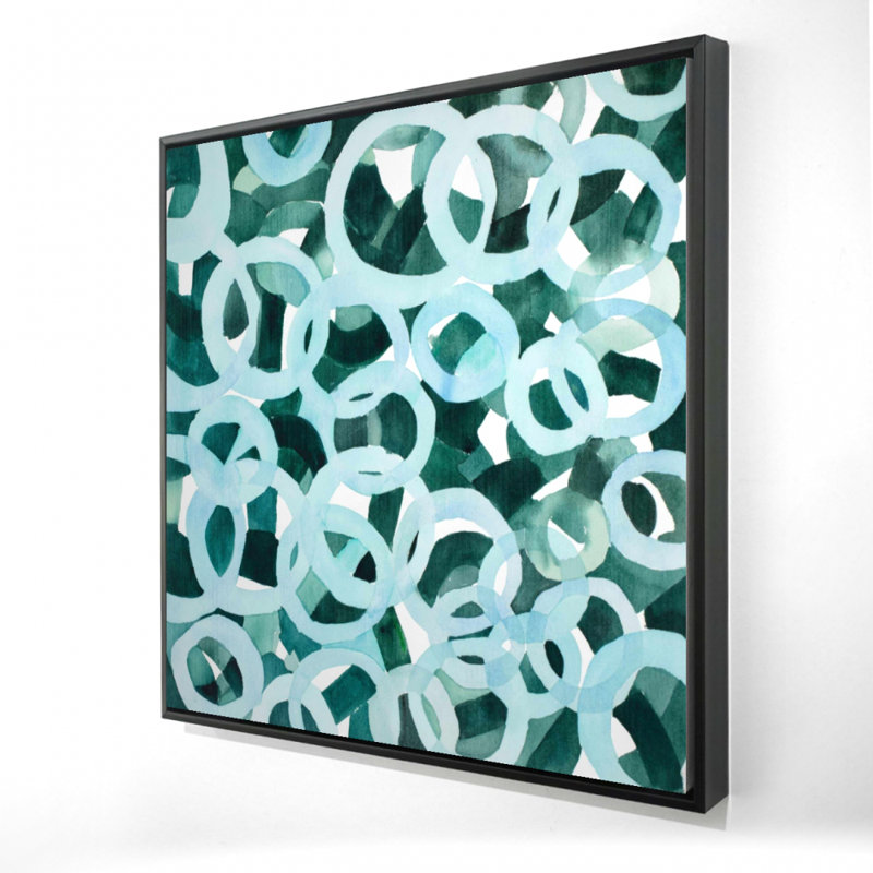 Reproduction de cercles abstraits sur toile