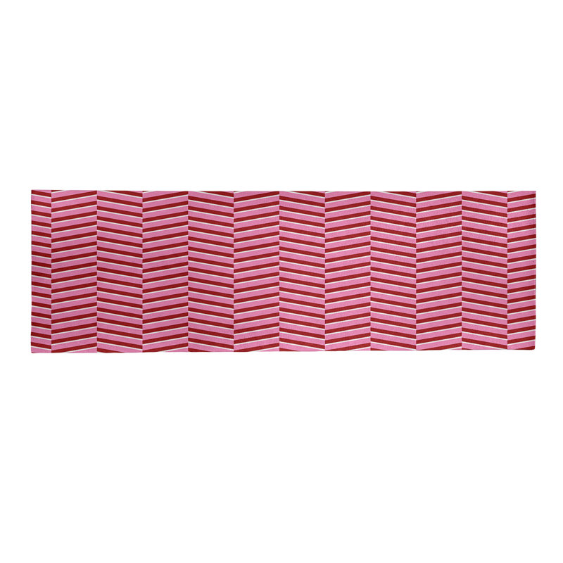 Tapis rose/rouge fait main, Tapis de couloir 2 pi x 8 pi