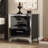 Elegant High Gloss Nightstand With Metal Handle-138913787