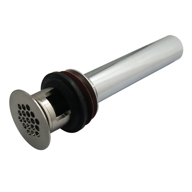 Grid Shower Drain With Overflow, Satin Nickel