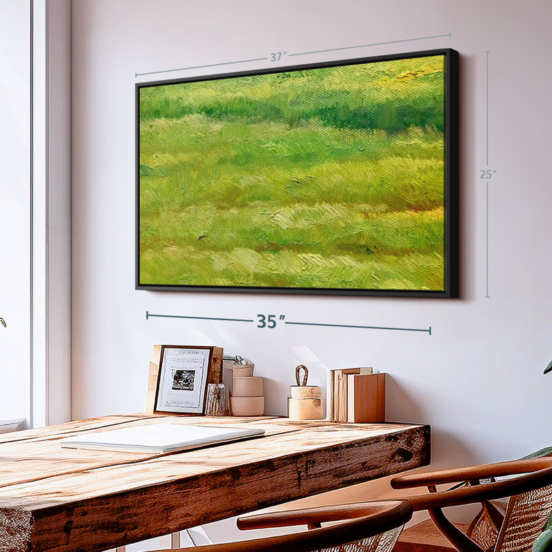 Green Fields Canvas Print, 25" H x 37" W