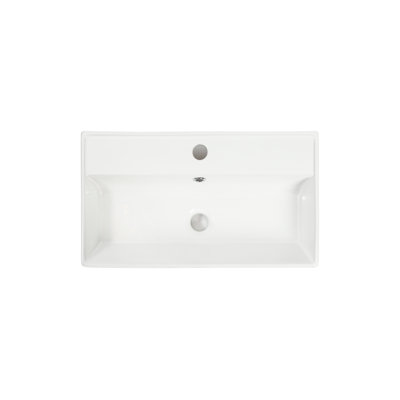 Lavabo en céramique 21,6 po seulement, lavabo 25V06-21, blanc brillant GF-25V06PB21 - W1573P446795