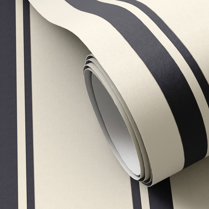 Striped Terralon Wallpaper Roll by Getty Images, Black II