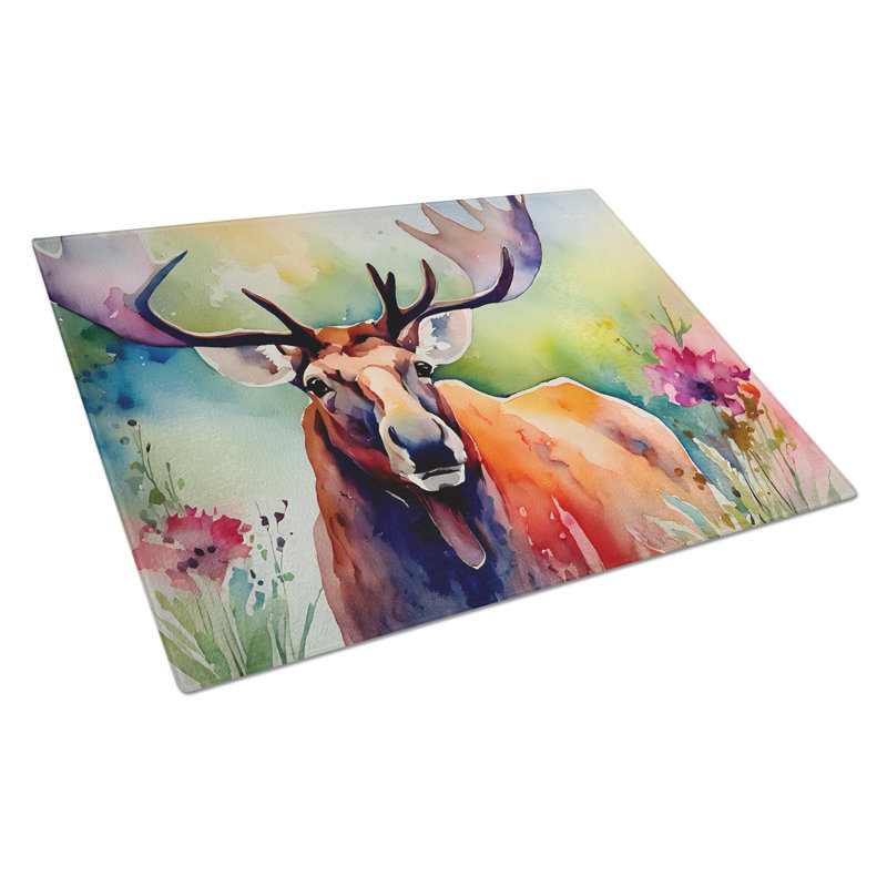 Moose Glass Cutting Board Large