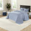 Ensembles de literie en coton matelassé, grand bleu réversible, style maison de campagne