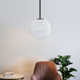 1-Light  Single Moon Globe Pendant For Hallway/Dining Room