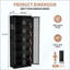 Armoire de cuisine en métal - 72 po de hauteur avec 5 tablettes réglables, armoire autoportante pour cuisine / garde-manger / salle de bain