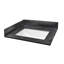 Plateau de meuble-lavabo noir en pierre mince 25 po x 22 po-67364099