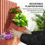 Outsunny Wall-mounted Wooden Garden Planters with Trellis-807601327