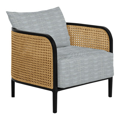 Havana Lounge Chair - Black/Natural Cane