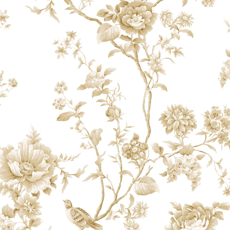  Floral Vine Russet Wallpaper, Yellow