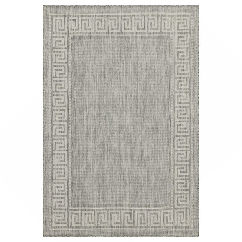Silver 7 Ft. 10 In. X 10 Ft. 3 In. Indoor/Outdoor Area Rug, Rectangle 7'10" x 10'3"
