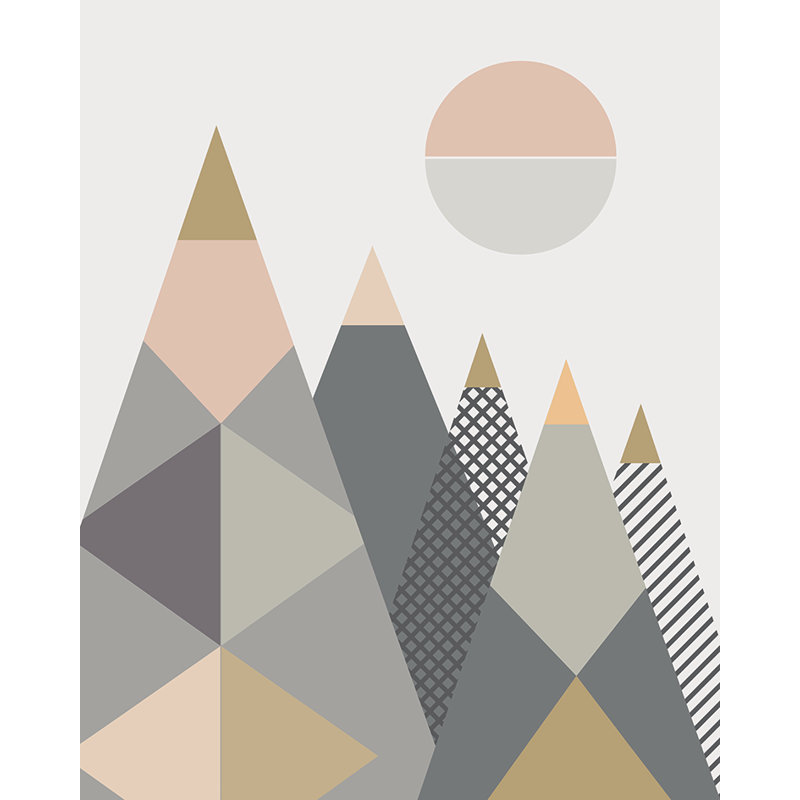 Geo Mountains I - Wrapped Canvas Print, Wrapped Canvas, 50cm H x 40cm W x 3.08cm D